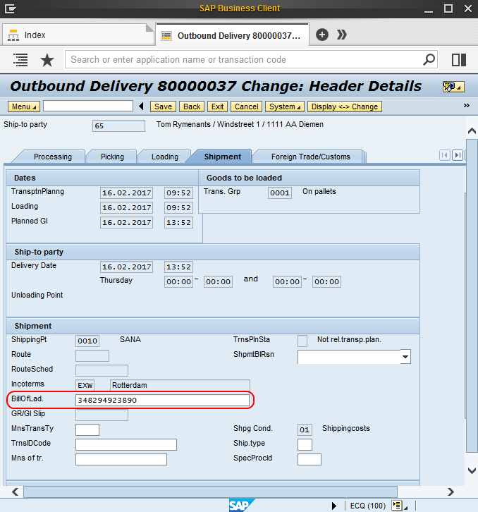 SAP LBN - Global Track and Trace Option - Sales Order Fulfillment with  Delivery & Shipment Tracking 