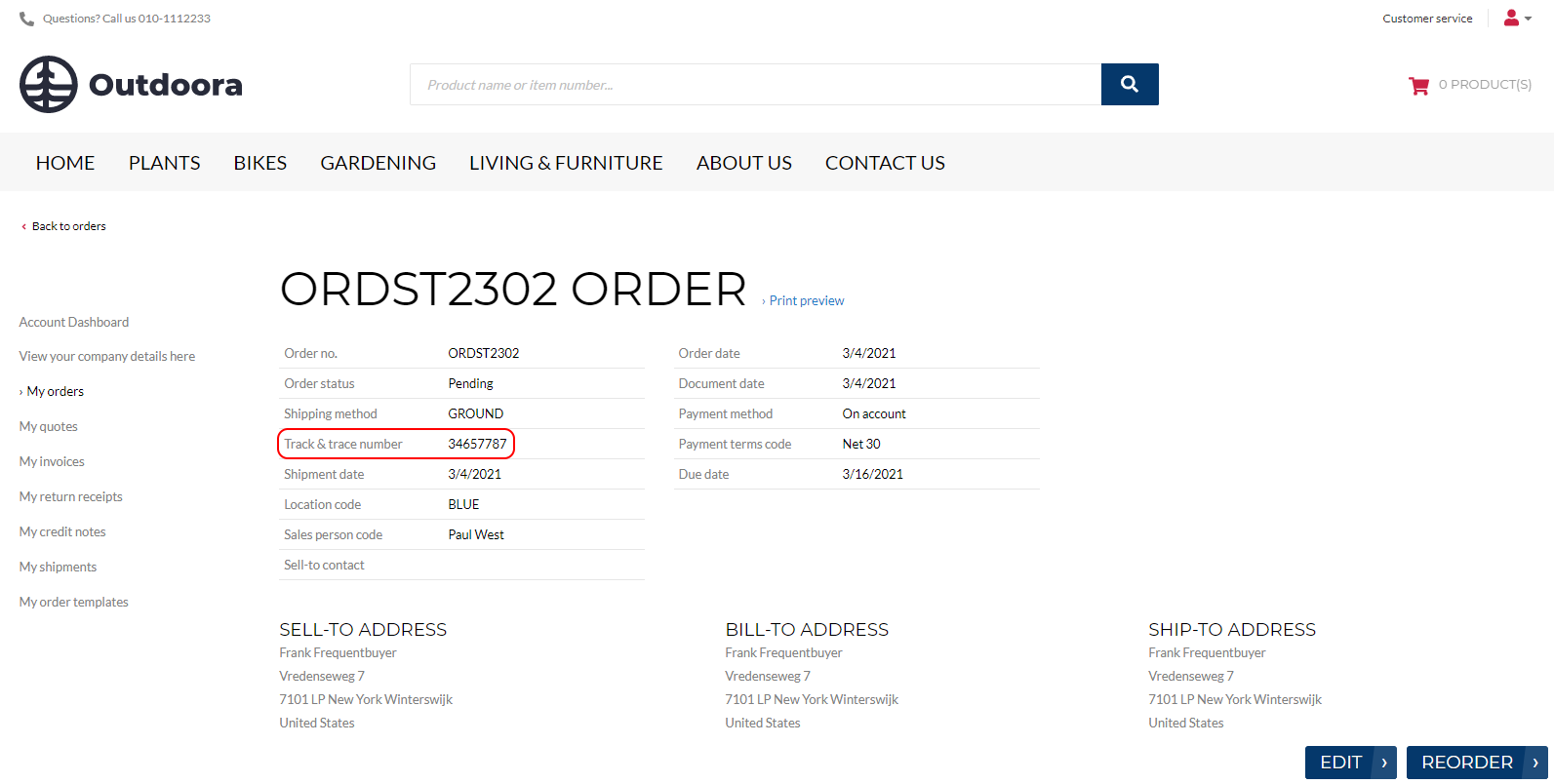 Track Orders Using Tracking Numbers