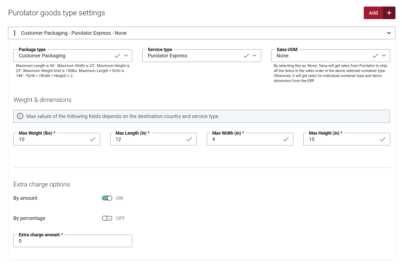 Create Purolator Shipping Methods