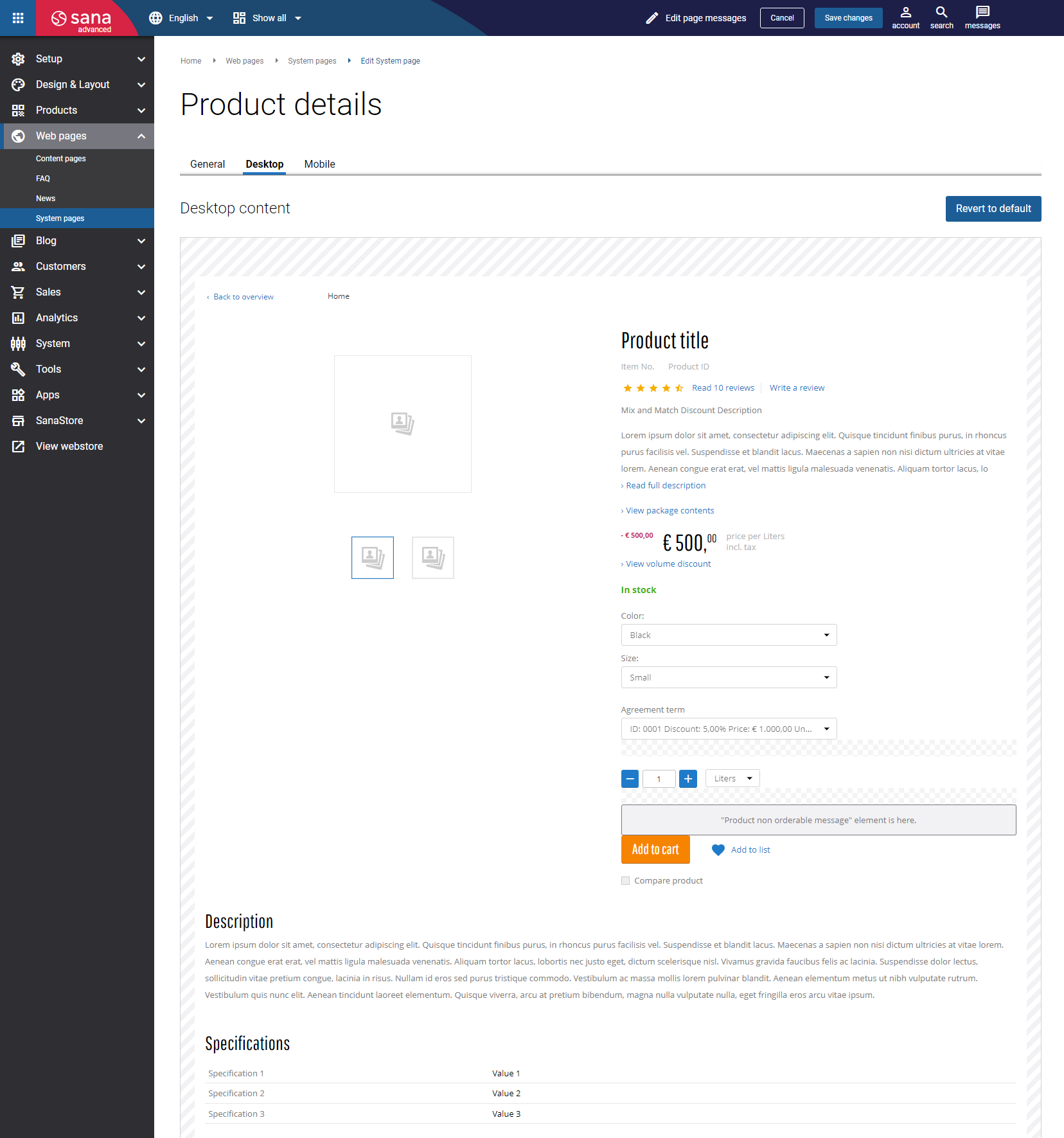 Product Pages Design and Content