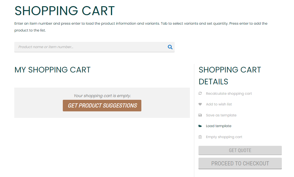 Shopping Cart Help And Information 