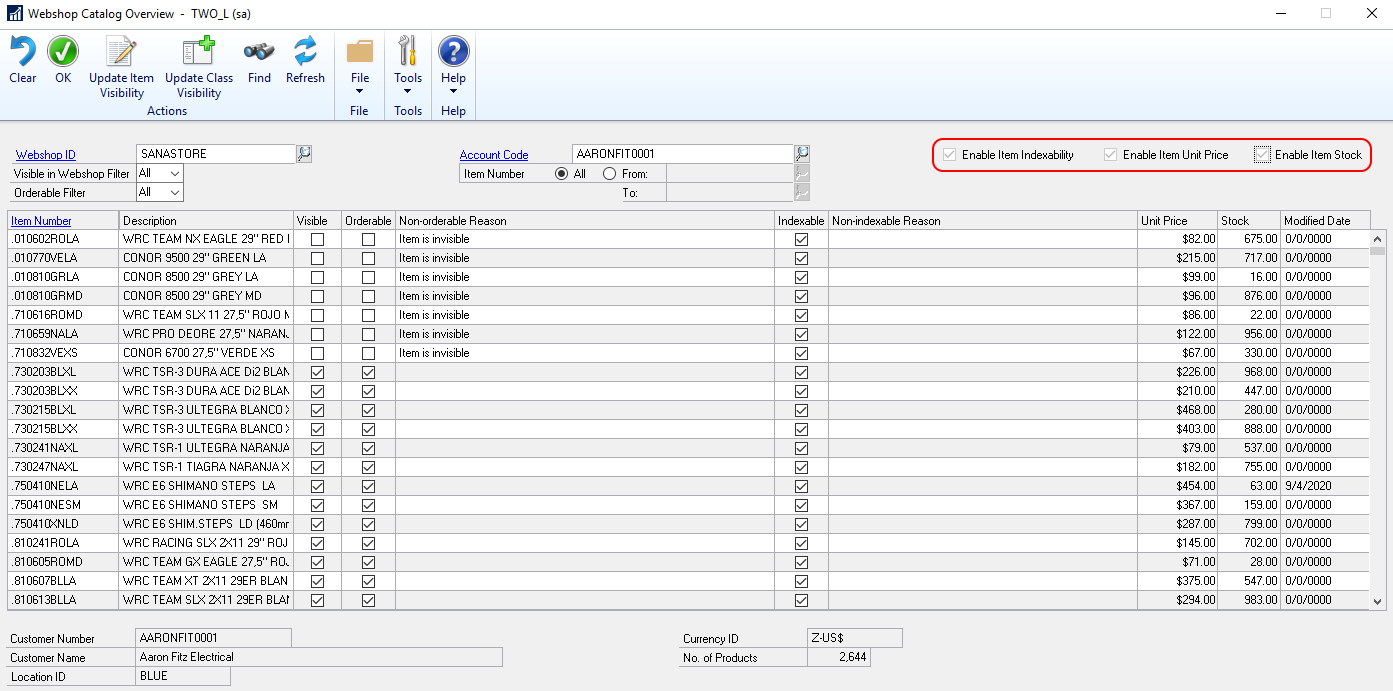 Catalog Overview Improvements